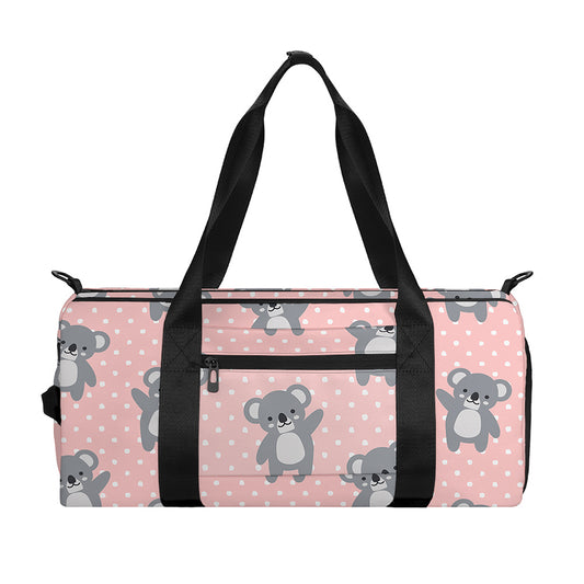 Polka Dot Koala Pattern Print Gym Bag