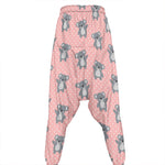 Polka Dot Koala Pattern Print Hammer Pants