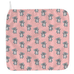 Polka Dot Koala Pattern Print Hand Towel