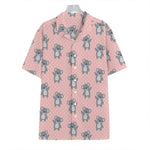 Polka Dot Koala Pattern Print Hawaiian Shirt