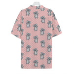 Polka Dot Koala Pattern Print Hawaiian Shirt