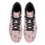 Polka Dot Koala Pattern Print High Top Leather Sneakers