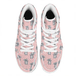 Polka Dot Koala Pattern Print High Top Leather Sneakers