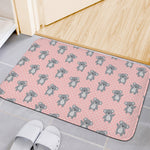 Polka Dot Koala Pattern Print Indoor Door Mat