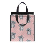 Polka Dot Koala Pattern Print Insulated Lunch Tote