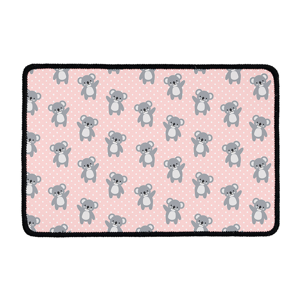 Polka Dot Koala Pattern Print Kitchen Mat