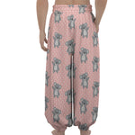 Polka Dot Koala Pattern Print Lantern Pants
