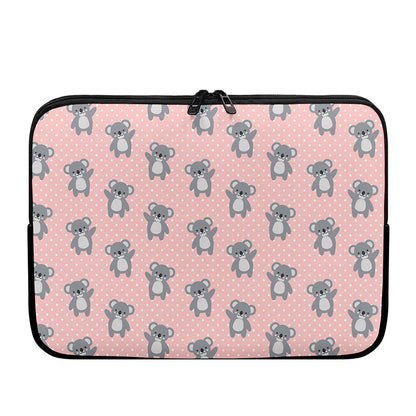 Polka Dot Koala Pattern Print Laptop Sleeve