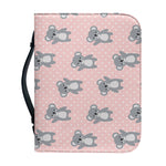 Polka Dot Koala Pattern Print Leather Bible Cover