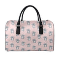 Polka Dot Koala Pattern Print Leather Duffel Bag