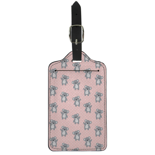 Polka Dot Koala Pattern Print Luggage Tag