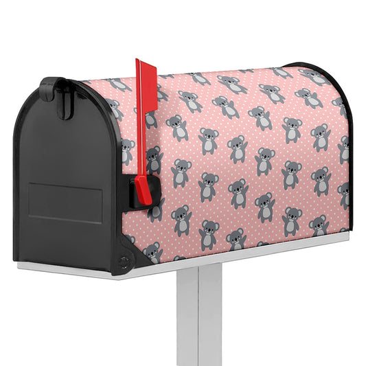 Polka Dot Koala Pattern Print Mailbox Cover