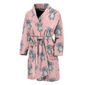 Polka Dot Koala Pattern Print Men's Bathrobe
