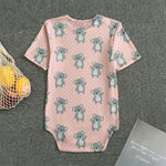 Polka Dot Koala Pattern Print Men's Bodysuit
