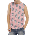 Polka Dot Koala Pattern Print Men's Fitness Tank Top