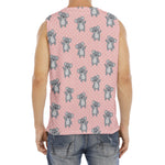 Polka Dot Koala Pattern Print Men's Fitness Tank Top