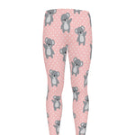 Polka Dot Koala Pattern Print Men's leggings