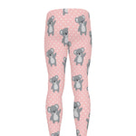 Polka Dot Koala Pattern Print Men's leggings