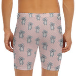 Polka Dot Koala Pattern Print Men's Long Boxer Briefs