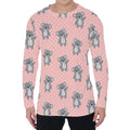 Polka Dot Koala Pattern Print Men's Long Sleeve T-Shirt