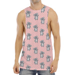 Polka Dot Koala Pattern Print Men's Muscle Tank Top