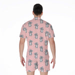 Polka Dot Koala Pattern Print Men's Rompers