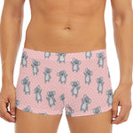 Polka Dot Koala Pattern Print Men's Short Boxer Briefs