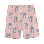 Polka Dot Koala Pattern Print Men's Sports Shorts