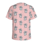 Polka Dot Koala Pattern Print Men's Sports T-Shirt
