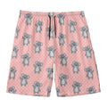 Polka Dot Koala Pattern Print Men's Swim Trunks