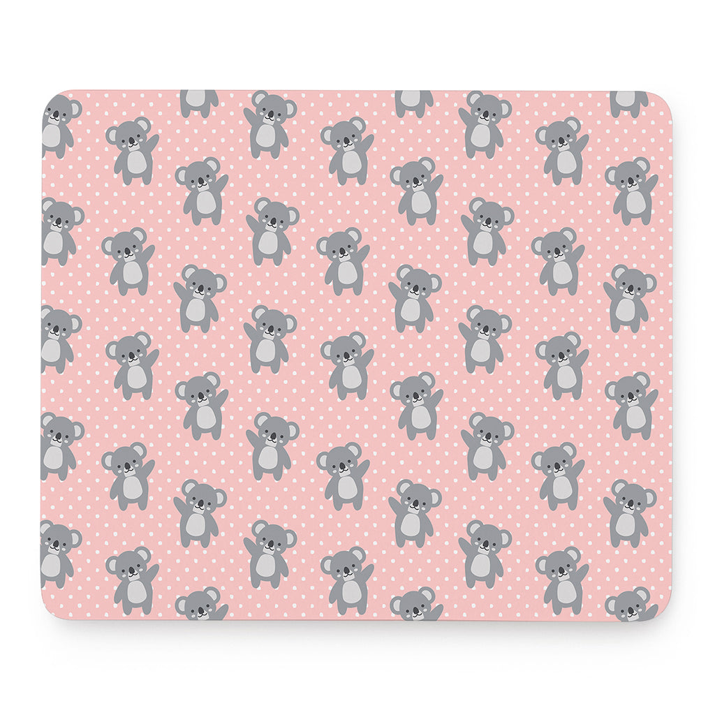 Polka Dot Koala Pattern Print Mouse Pad
