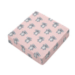 Polka Dot Koala Pattern Print Outdoor Seat Cushion Cover