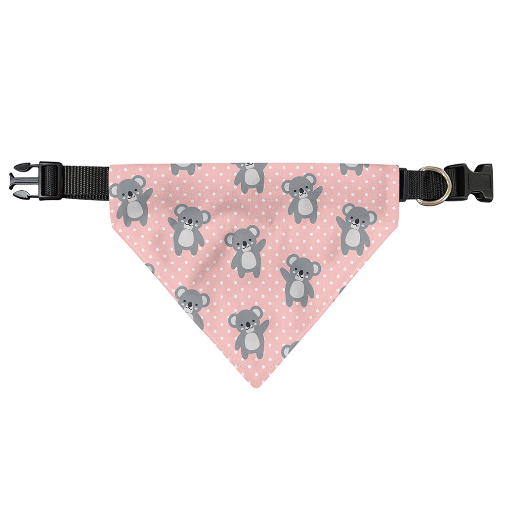 Polka Dot Koala Pattern Print Over The Collar Dog Bandana