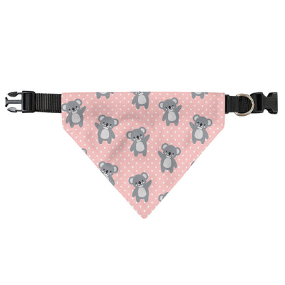 Polka Dot Koala Pattern Print Over The Collar Dog Bandana