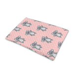 Polka Dot Koala Pattern Print Pet Cooling Mat Cover