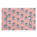 Polka Dot Koala Pattern Print Placemat