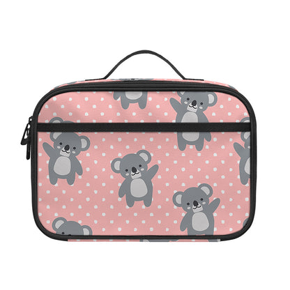 Polka Dot Koala Pattern Print Portable Lunch Bag