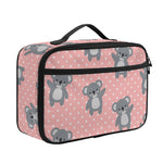 Polka Dot Koala Pattern Print Portable Lunch Bag