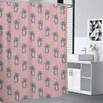 Polka Dot Koala Pattern Print Premium Shower Curtain