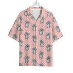 Polka Dot Koala Pattern Print Rayon Hawaiian Shirt