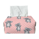 Polka Dot Koala Pattern Print Rectangle Tissue Box Cover
