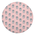 Polka Dot Koala Pattern Print Round Blanket