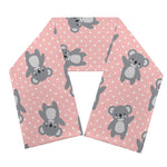 Polka Dot Koala Pattern Print Scarf