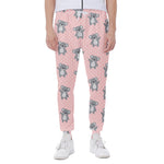Polka Dot Koala Pattern Print Scuba Joggers