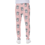 Polka Dot Koala Pattern Print Scuba Joggers