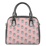 Polka Dot Koala Pattern Print Shoulder Handbag