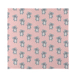 Polka Dot Koala Pattern Print Silk Bandana