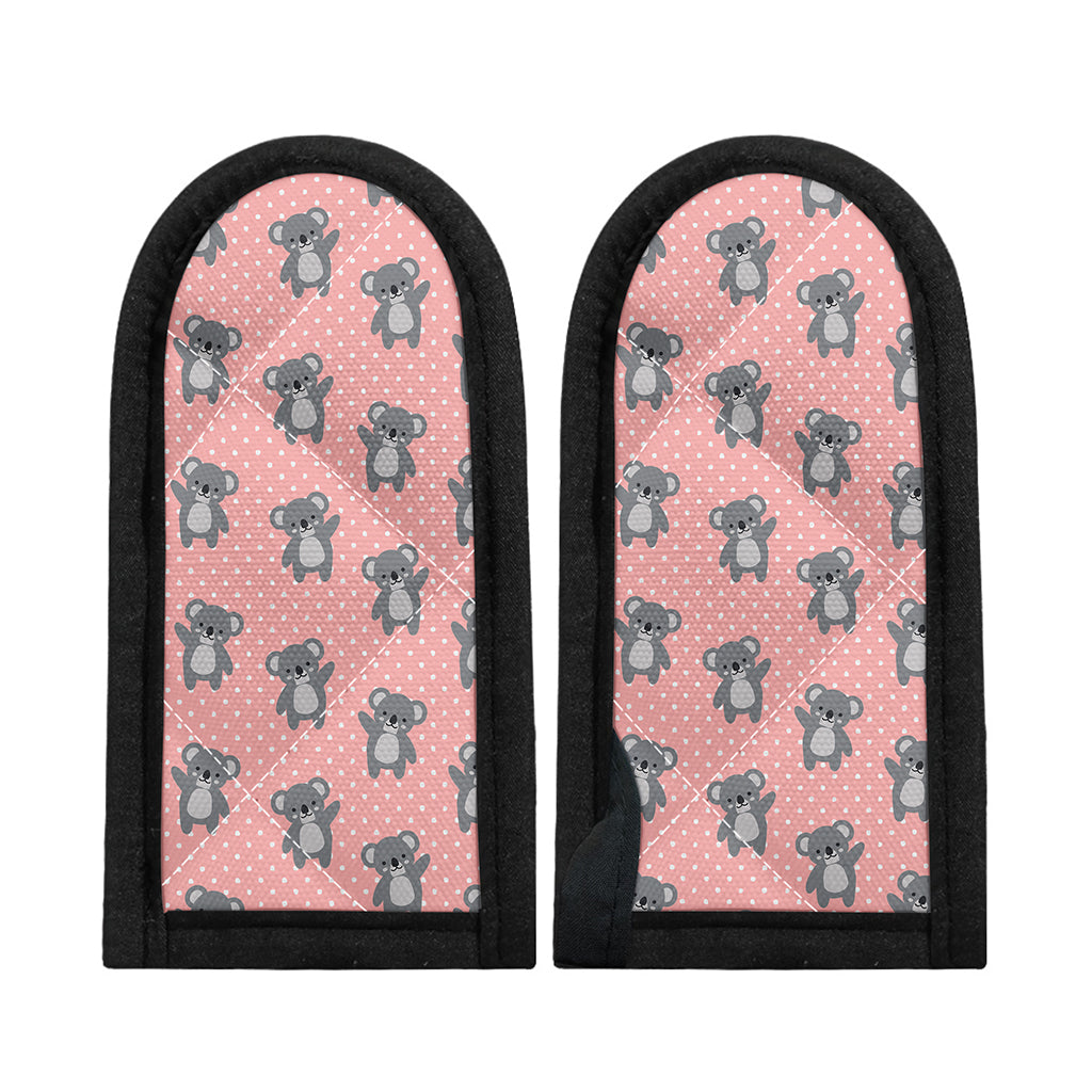 Polka Dot Koala Pattern Print Skillet Handle Cover