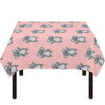 Polka Dot Koala Pattern Print Tablecloth