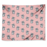 Polka Dot Koala Pattern Print Tapestry